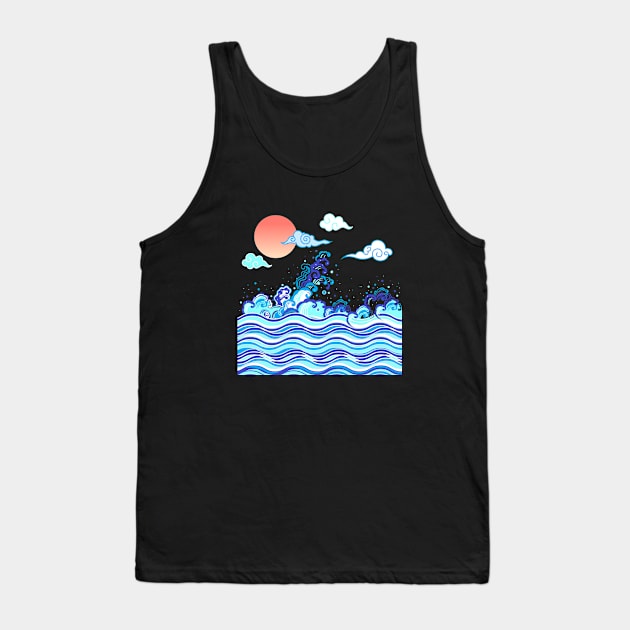 waves Tank Top by zzzozzo